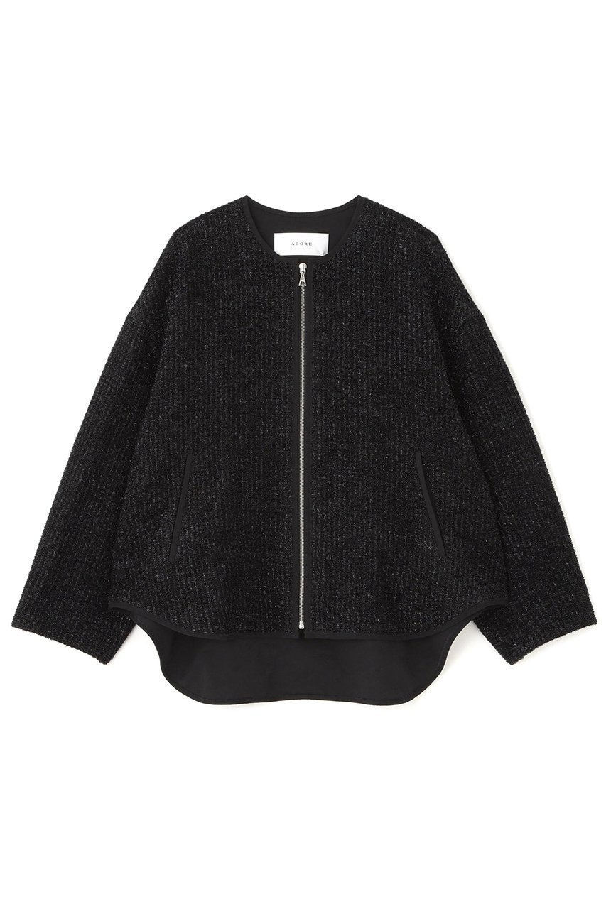 【アドーア/ADORE】のフィルムモールツイードジャケット 人気、トレンドファッション・服の通販 founy(ファニー) 　ファッション　Fashion　レディースファッション　Fashion for Women　アウター　Coat / Outerwear Collection　レディースジャケット・軽アウター　Jackets　ジャケット　Jacket, Outerwear　ツイード／ツィード　Choker, Choker Necklace　ツイード　Twill, Twill Weave　フロント　Front, Front Design　メタル　Metal, Metal Parts　ラウンド　Round, Round Neck　エレガント 上品　Elegant　新作・新入荷　New Arrivals / New In　 other-1|ID: prp329100004705607 ipo3291000000033983833