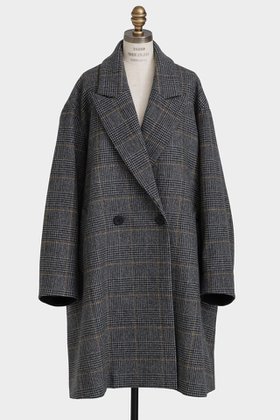 【ヒューエルミュージアム/hueLe Museum】 【hLM】ウールチェックコート人気、トレンドファッション・服の通販 founy(ファニー) ファッション Fashion レディースファッション Fashion for Women アウター Coat / Outerwear Collection コート・ロングコート・ピーコート Long Coats, Peacoats & More クラシカル Classical, Vintage-Inspired チェスターコート Chester Coat, Long Coat チェック Check, Plaid, Tartan フォルム Silhouette, Form モダン Modern, Contemporary ロング Long, Long-Length エレガント 上品 Elegant 再入荷 Restock / Back in Stock |ID:prp329100004705614