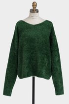 【ヒューエルミュージアム/hueLe Museum】の【STUMBLY】Glitter Yarn Pullover グリーン|ID:prp329100004705616