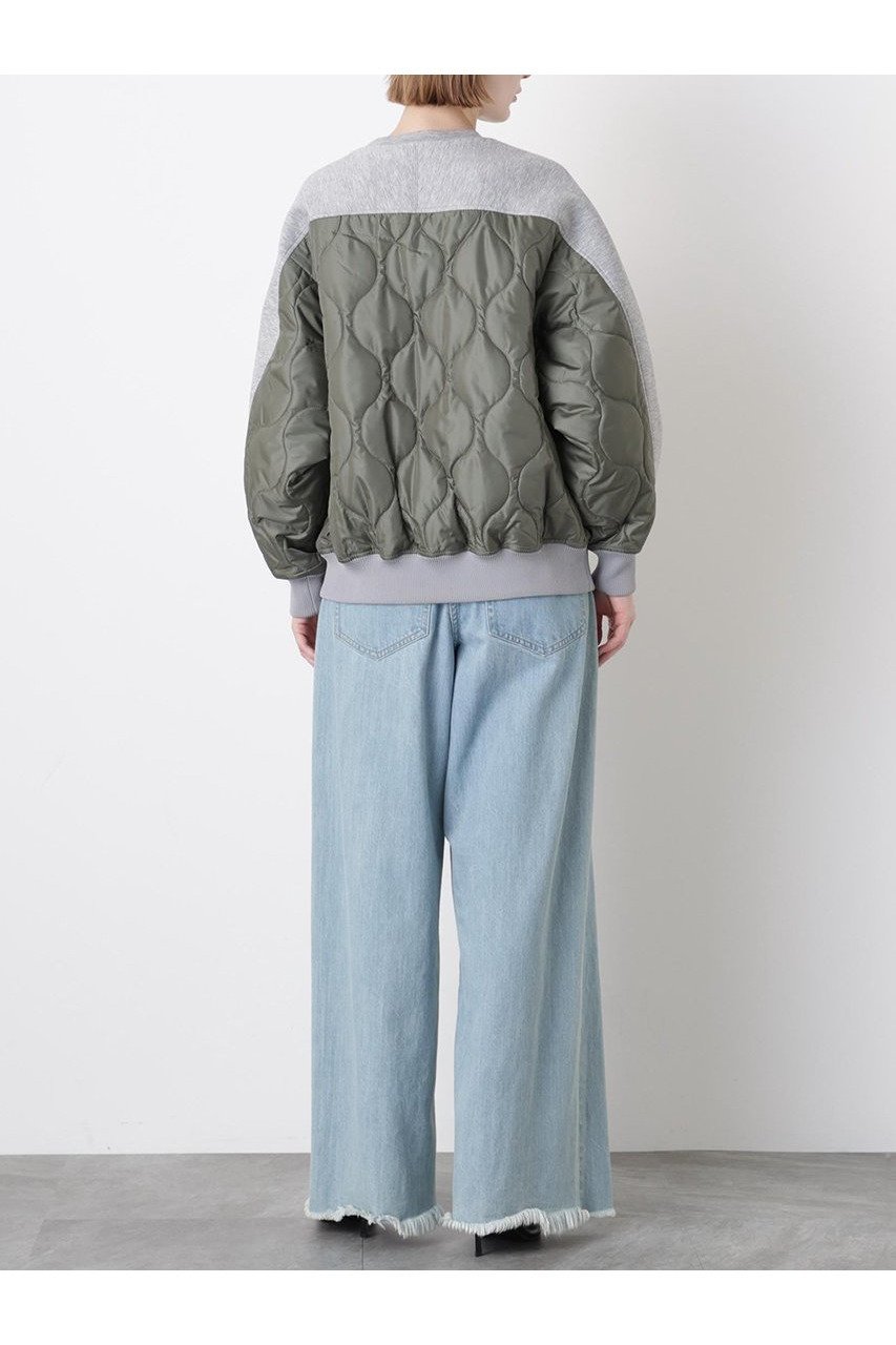 【ヒューエルミュージアム/hueLe Museum】の【STUMBLY】Quilted Combination PO 人気、トレンドファッション・服の通販 founy(ファニー) 　ファッション　Fashion　レディースファッション　Fashion for Women　トップス・カットソー　Cut & Sew Tops　シャツ・ブラウス・オフィスカジュアル　Elegant Blouses & Button-Ups　ロングTシャツ・Tシャツ　Longline T-Shirts & Tees　カットソー・ベーシックTシャツ　Cut-and-Sewn Tops / Stretch Tees & Basics　キルティング　Quilted, Quilting　スリーブ　Sleeve, Long Sleeve / Short Sleeve　タフタ　Taffeta, Structured Fabric　ベーシック　Basic, Essential　モダン　Modern, Contemporary　ロング　Long, Long-Length　other-4|ID: prp329100004705619 ipo3291000000033983939