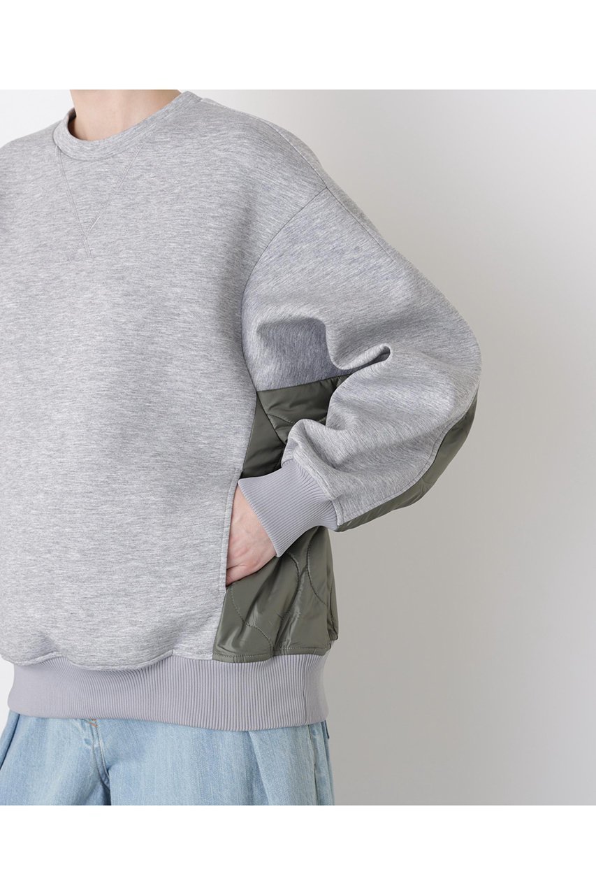 【ヒューエルミュージアム/hueLe Museum】の【STUMBLY】Quilted Combination PO 人気、トレンドファッション・服の通販 founy(ファニー) 　ファッション　Fashion　レディースファッション　Fashion for Women　トップス・カットソー　Cut & Sew Tops　シャツ・ブラウス・オフィスカジュアル　Elegant Blouses & Button-Ups　ロングTシャツ・Tシャツ　Longline T-Shirts & Tees　カットソー・ベーシックTシャツ　Cut-and-Sewn Tops / Stretch Tees & Basics　キルティング　Quilted, Quilting　スリーブ　Sleeve, Long Sleeve / Short Sleeve　タフタ　Taffeta, Structured Fabric　ベーシック　Basic, Essential　モダン　Modern, Contemporary　ロング　Long, Long-Length　other-7|ID: prp329100004705619 ipo3291000000033983942