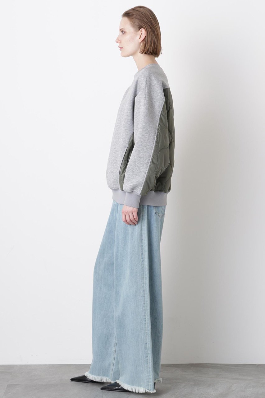 【ヒューエルミュージアム/hueLe Museum】の【STUMBLY】Quilted Combination PO 人気、トレンドファッション・服の通販 founy(ファニー) 　ファッション　Fashion　レディースファッション　Fashion for Women　トップス・カットソー　Cut & Sew Tops　シャツ・ブラウス・オフィスカジュアル　Elegant Blouses & Button-Ups　ロングTシャツ・Tシャツ　Longline T-Shirts & Tees　カットソー・ベーシックTシャツ　Cut-and-Sewn Tops / Stretch Tees & Basics　キルティング　Quilted, Quilting　スリーブ　Sleeve, Long Sleeve / Short Sleeve　タフタ　Taffeta, Structured Fabric　ベーシック　Basic, Essential　モダン　Modern, Contemporary　ロング　Long, Long-Length　other-3|ID: prp329100004705619 ipo3291000000035777696