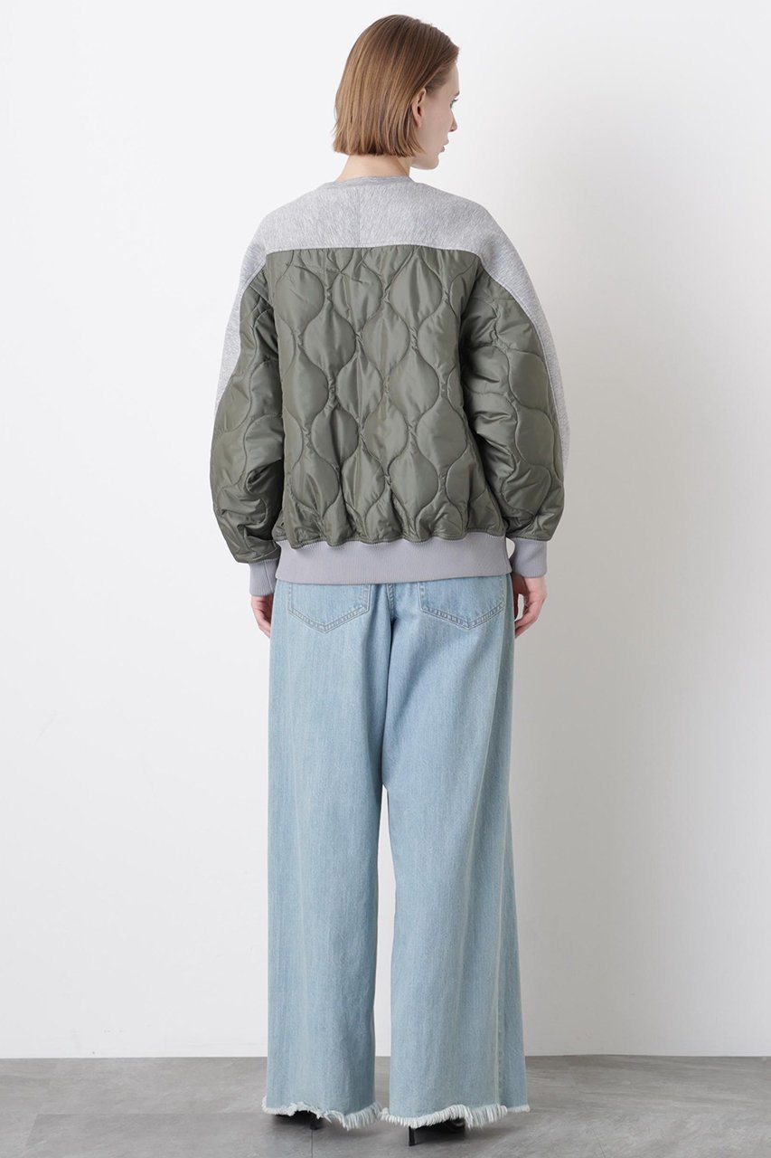 【ヒューエルミュージアム/hueLe Museum】の【STUMBLY】Quilted Combination PO 人気、トレンドファッション・服の通販 founy(ファニー) 　ファッション　Fashion　レディースファッション　Fashion for Women　トップス・カットソー　Cut & Sew Tops　シャツ・ブラウス・オフィスカジュアル　Elegant Blouses & Button-Ups　ロングTシャツ・Tシャツ　Longline T-Shirts & Tees　カットソー・ベーシックTシャツ　Cut-and-Sewn Tops / Stretch Tees & Basics　キルティング　Quilted, Quilting　スリーブ　Sleeve, Long Sleeve / Short Sleeve　タフタ　Taffeta, Structured Fabric　ベーシック　Basic, Essential　モダン　Modern, Contemporary　ロング　Long, Long-Length　other-4|ID: prp329100004705619 ipo3291000000035777697