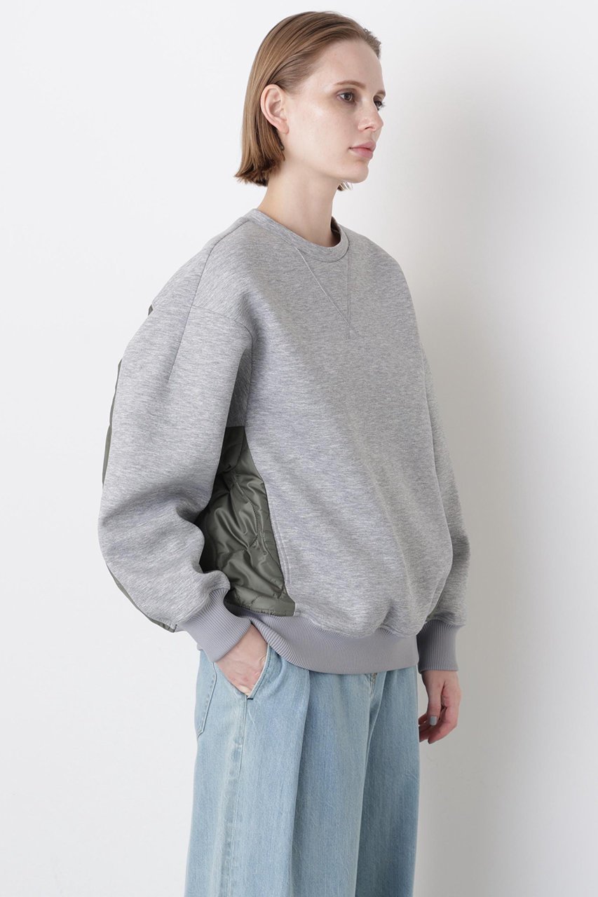 【ヒューエルミュージアム/hueLe Museum】の【STUMBLY】Quilted Combination PO 人気、トレンドファッション・服の通販 founy(ファニー) 　ファッション　Fashion　レディースファッション　Fashion for Women　トップス・カットソー　Cut & Sew Tops　シャツ・ブラウス・オフィスカジュアル　Elegant Blouses & Button-Ups　ロングTシャツ・Tシャツ　Longline T-Shirts & Tees　カットソー・ベーシックTシャツ　Cut-and-Sewn Tops / Stretch Tees & Basics　キルティング　Quilted, Quilting　スリーブ　Sleeve, Long Sleeve / Short Sleeve　タフタ　Taffeta, Structured Fabric　ベーシック　Basic, Essential　モダン　Modern, Contemporary　ロング　Long, Long-Length　other-5|ID: prp329100004705619 ipo3291000000035777698