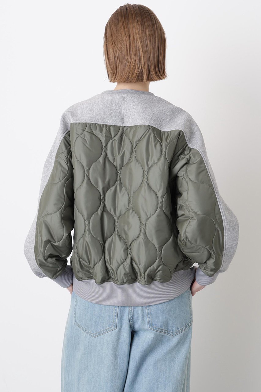 【ヒューエルミュージアム/hueLe Museum】の【STUMBLY】Quilted Combination PO 人気、トレンドファッション・服の通販 founy(ファニー) 　ファッション　Fashion　レディースファッション　Fashion for Women　トップス・カットソー　Cut & Sew Tops　シャツ・ブラウス・オフィスカジュアル　Elegant Blouses & Button-Ups　ロングTシャツ・Tシャツ　Longline T-Shirts & Tees　カットソー・ベーシックTシャツ　Cut-and-Sewn Tops / Stretch Tees & Basics　キルティング　Quilted, Quilting　スリーブ　Sleeve, Long Sleeve / Short Sleeve　タフタ　Taffeta, Structured Fabric　ベーシック　Basic, Essential　モダン　Modern, Contemporary　ロング　Long, Long-Length　other-8|ID: prp329100004705619 ipo3291000000035777701