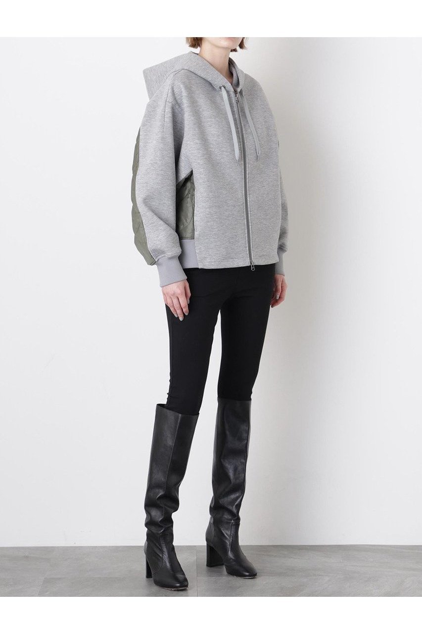 【ヒューエルミュージアム/hueLe Museum】の【STUMBLY】Quilted Combination Hoody 人気、トレンドファッション・服の通販 founy(ファニー) 　ファッション　Fashion　レディースファッション　Fashion for Women　トップス・カットソー　Cut & Sew Tops　シャツ・ブラウス・オフィスカジュアル　Elegant Blouses & Button-Ups　レディースパーカー・カジュアルフーディー　Casual Hoodies & Sweatshirts　ロングTシャツ・Tシャツ　Longline T-Shirts & Tees　スウェット・クルーネックトップス　Sweatshirts & Crewnecks / Relaxed Fit Sweat Tops　カットソー・ベーシックTシャツ　Cut-and-Sewn Tops / Stretch Tees & Basics　キルティング　Quilted, Quilting　タフタ　Taffeta, Structured Fabric　ベーシック　Basic, Essential　モダン　Modern, Contemporary　other-2|ID: prp329100004705620 ipo3291000000033983948