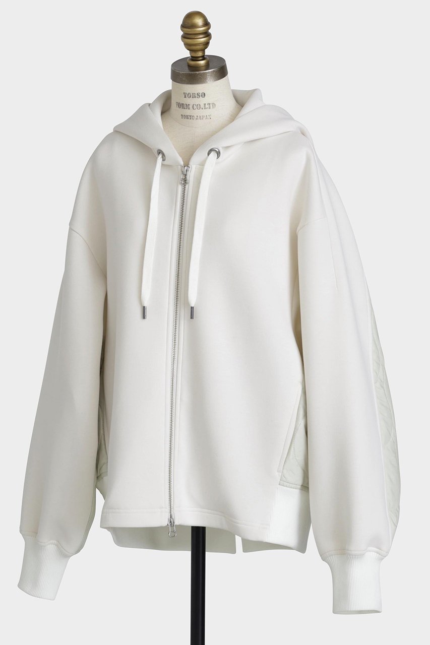 【ヒューエルミュージアム/hueLe Museum】の【STUMBLY】Quilted Combination Hoody 人気、トレンドファッション・服の通販 founy(ファニー) 　ファッション　Fashion　レディースファッション　Fashion for Women　トップス・カットソー　Cut & Sew Tops　シャツ・ブラウス・オフィスカジュアル　Elegant Blouses & Button-Ups　レディースパーカー・カジュアルフーディー　Casual Hoodies & Sweatshirts　ロングTシャツ・Tシャツ　Longline T-Shirts & Tees　スウェット・クルーネックトップス　Sweatshirts & Crewnecks / Relaxed Fit Sweat Tops　カットソー・ベーシックTシャツ　Cut-and-Sewn Tops / Stretch Tees & Basics　キルティング　Quilted, Quilting　タフタ　Taffeta, Structured Fabric　ベーシック　Basic, Essential　モダン　Modern, Contemporary　 other-1|ID: prp329100004705620 ipo3291000000035665417