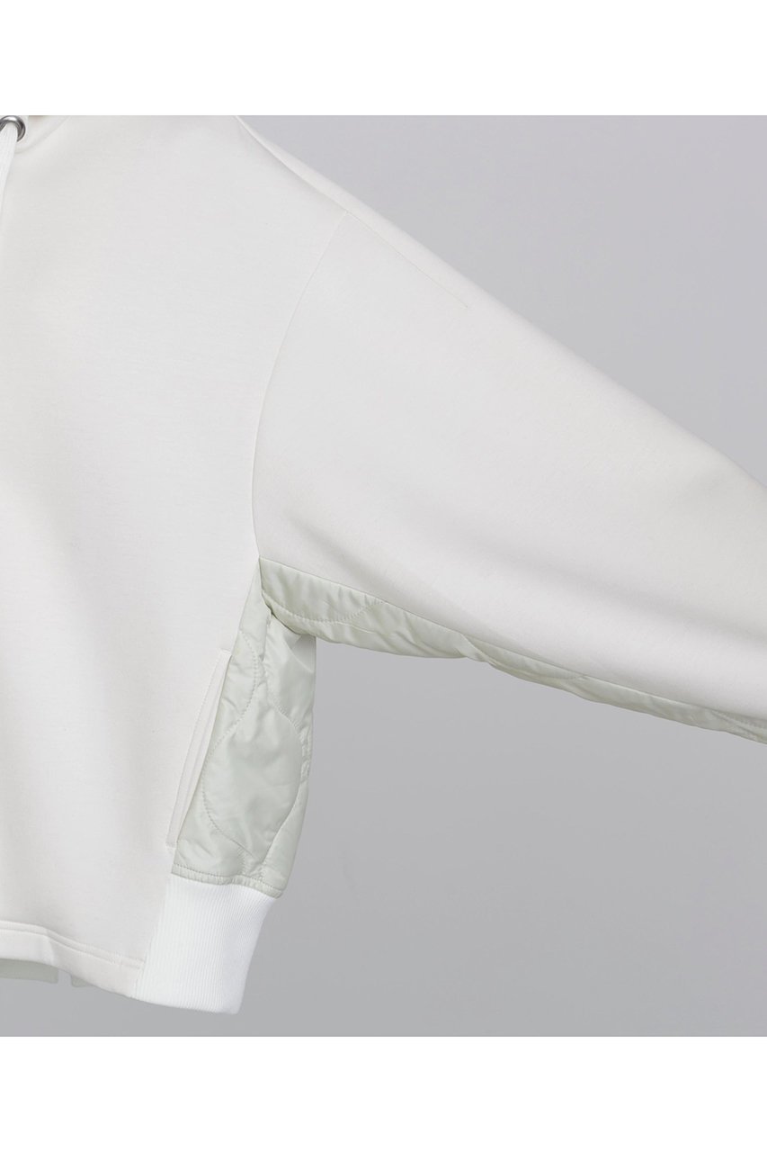 【ヒューエルミュージアム/hueLe Museum】の【STUMBLY】Quilted Combination Hoody 人気、トレンドファッション・服の通販 founy(ファニー) 　ファッション　Fashion　レディースファッション　Fashion for Women　トップス・カットソー　Cut & Sew Tops　シャツ・ブラウス・オフィスカジュアル　Elegant Blouses & Button-Ups　レディースパーカー・カジュアルフーディー　Casual Hoodies & Sweatshirts　ロングTシャツ・Tシャツ　Longline T-Shirts & Tees　スウェット・クルーネックトップス　Sweatshirts & Crewnecks / Relaxed Fit Sweat Tops　カットソー・ベーシックTシャツ　Cut-and-Sewn Tops / Stretch Tees & Basics　キルティング　Quilted, Quilting　タフタ　Taffeta, Structured Fabric　ベーシック　Basic, Essential　モダン　Modern, Contemporary　other-3|ID: prp329100004705620 ipo3291000000035665425