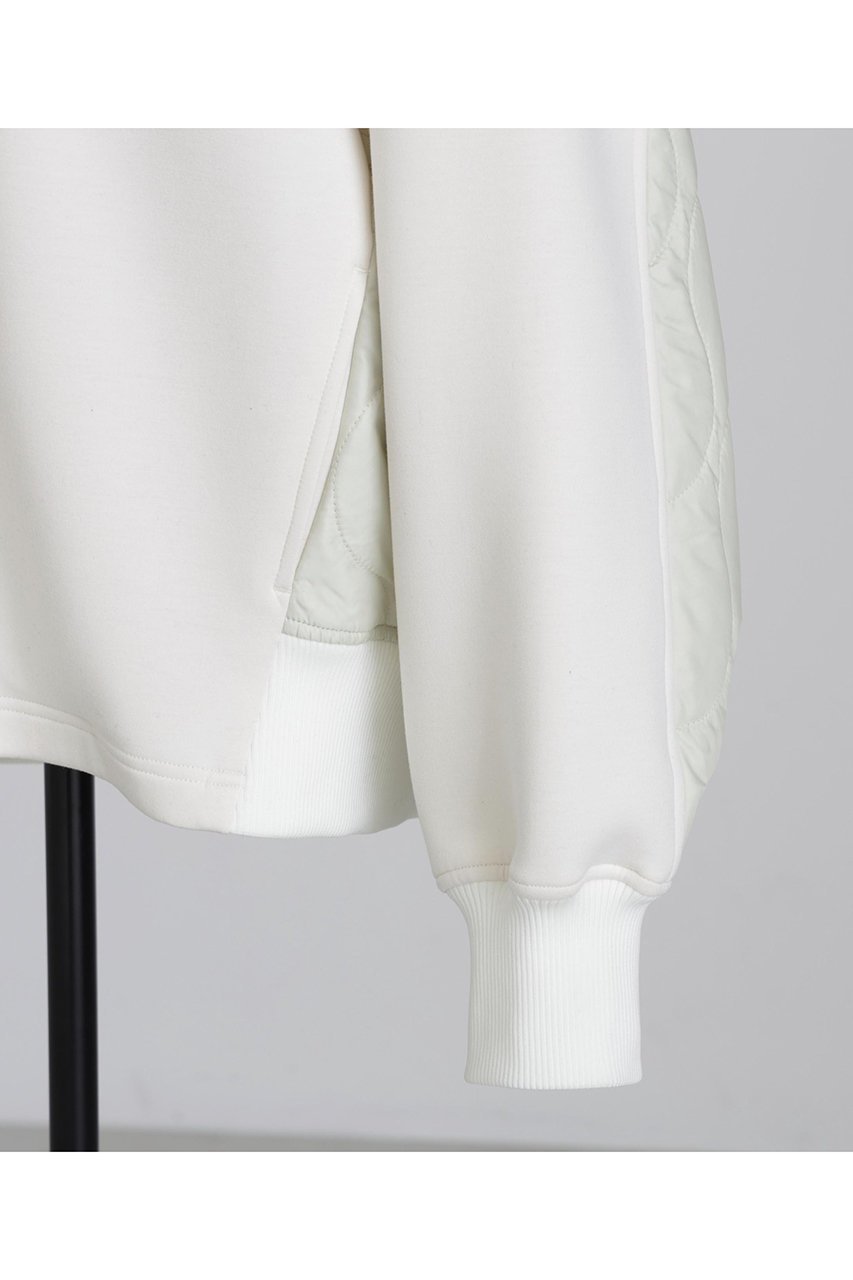 【ヒューエルミュージアム/hueLe Museum】の【STUMBLY】Quilted Combination Hoody 人気、トレンドファッション・服の通販 founy(ファニー) 　ファッション　Fashion　レディースファッション　Fashion for Women　トップス・カットソー　Cut & Sew Tops　シャツ・ブラウス・オフィスカジュアル　Elegant Blouses & Button-Ups　レディースパーカー・カジュアルフーディー　Casual Hoodies & Sweatshirts　ロングTシャツ・Tシャツ　Longline T-Shirts & Tees　スウェット・クルーネックトップス　Sweatshirts & Crewnecks / Relaxed Fit Sweat Tops　カットソー・ベーシックTシャツ　Cut-and-Sewn Tops / Stretch Tees & Basics　キルティング　Quilted, Quilting　タフタ　Taffeta, Structured Fabric　ベーシック　Basic, Essential　モダン　Modern, Contemporary　other-4|ID: prp329100004705620 ipo3291000000035665427