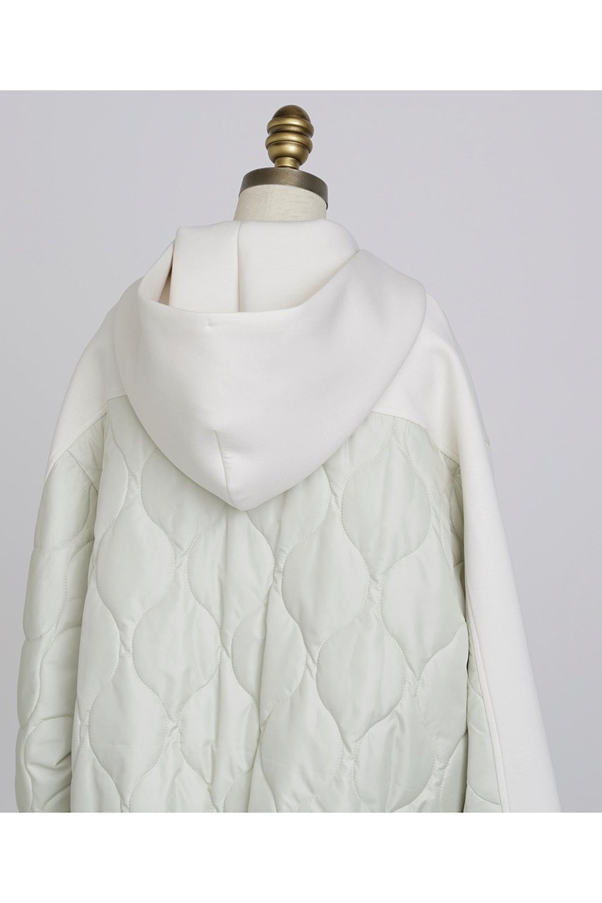 【ヒューエルミュージアム/hueLe Museum】の【STUMBLY】Quilted Combination Hoody 人気、トレンドファッション・服の通販 founy(ファニー) 　ファッション　Fashion　レディースファッション　Fashion for Women　トップス・カットソー　Cut & Sew Tops　シャツ・ブラウス・オフィスカジュアル　Elegant Blouses & Button-Ups　レディースパーカー・カジュアルフーディー　Casual Hoodies & Sweatshirts　ロングTシャツ・Tシャツ　Longline T-Shirts & Tees　スウェット・クルーネックトップス　Sweatshirts & Crewnecks / Relaxed Fit Sweat Tops　カットソー・ベーシックTシャツ　Cut-and-Sewn Tops / Stretch Tees & Basics　キルティング　Quilted, Quilting　タフタ　Taffeta, Structured Fabric　ベーシック　Basic, Essential　モダン　Modern, Contemporary　other-5|ID: prp329100004705620 ipo3291000000035665429