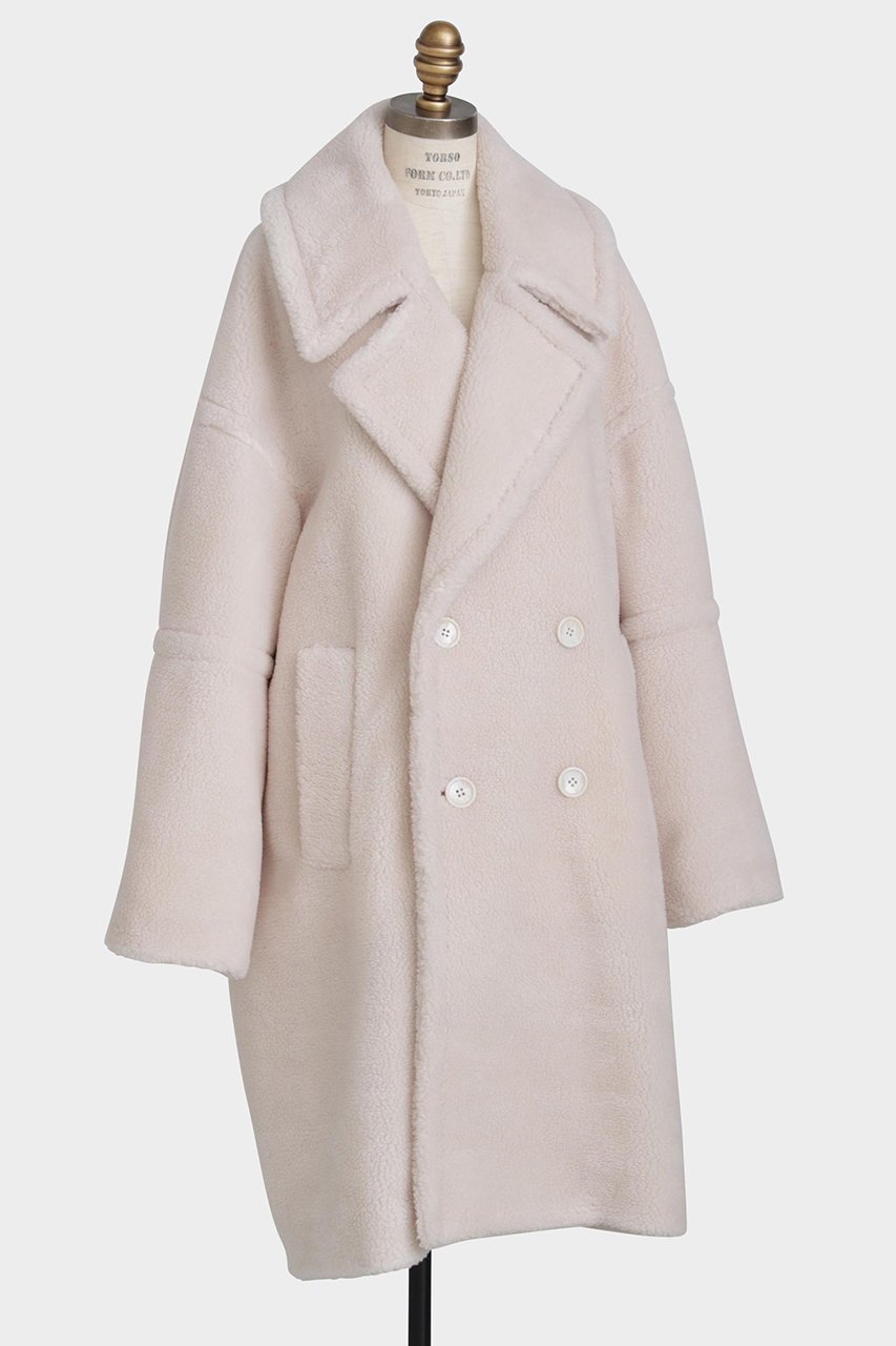 【ヒューエルミュージアム/hueLe Museum】の【STUMBLY】New Silhouette Pea Coat インテリア・キッズ・メンズ・レディースファッション・服の通販 founy(ファニー) 　ファッション　Fashion　レディースファッション　Fashion for Women　アウター　Coat / Outerwear Collection　コート・ロングコート・ピーコート　Long Coats, Peacoats & More　Pコート　Pea Coats　クラシック　Classic, Timeless Style　フォルム　Silhouette, Form　ミドル　Middle Length, Mid Height　ロング　Long, Long-Length　ホワイト|ID: prp329100004705621 ipo3291000000033983957