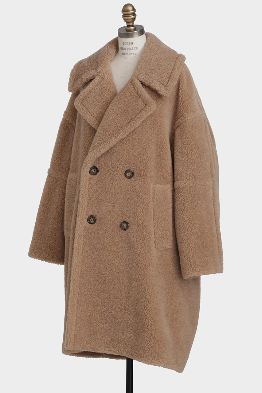 【ヒューエルミュージアム/hueLe Museum】の【STUMBLY】New Silhouette Pea Coat インテリア・キッズ・メンズ・レディースファッション・服の通販 founy(ファニー) 　ファッション　Fashion　レディースファッション　Fashion for Women　アウター　Coat / Outerwear Collection　コート・ロングコート・ピーコート　Long Coats, Peacoats & More　Pコート　Pea Coats　クラシック　Classic, Timeless Style　フォルム　Silhouette, Form　ミドル　Middle Length, Mid Height　ロング　Long, Long-Length　ベージュ|ID: prp329100004705621 ipo3291000000033983958