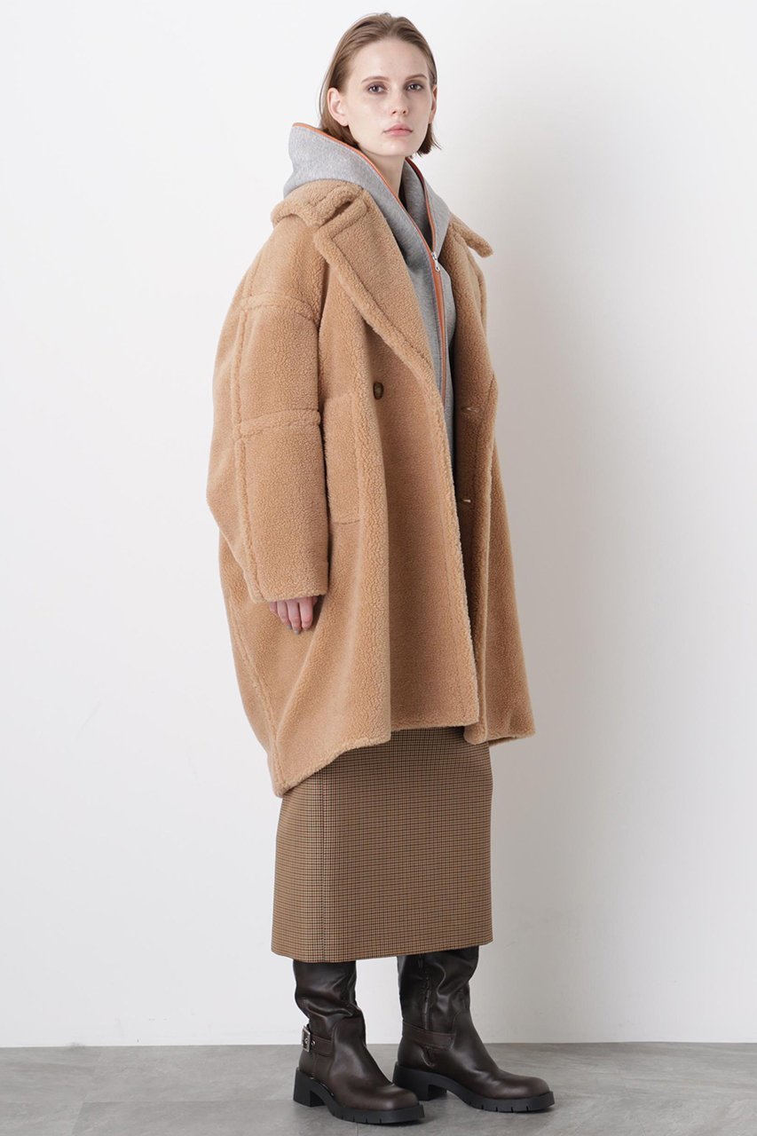 【ヒューエルミュージアム/hueLe Museum】の【STUMBLY】New Silhouette Pea Coat 人気、トレンドファッション・服の通販 founy(ファニー) 　ファッション　Fashion　レディースファッション　Fashion for Women　アウター　Coat / Outerwear Collection　コート・ロングコート・ピーコート　Long Coats, Peacoats & More　Pコート　Pea Coats　クラシック　Classic, Timeless Style　フォルム　Silhouette, Form　ミドル　Middle Length, Mid Height　ロング　Long, Long-Length　other-3|ID: prp329100004705621 ipo3291000000033983961