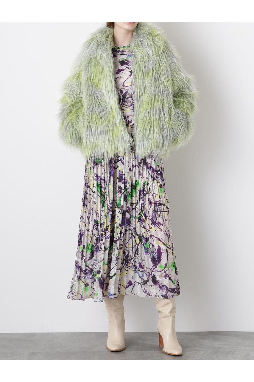 【ヒューエルミュージアム/hueLe Museum】の【STUMBLY】Gradation Dyed Fur Touch Jacket 人気、トレンドファッション・服の通販 founy(ファニー) 　ファッション　Fashion　レディースファッション　Fashion for Women　アウター　Coat / Outerwear Collection　レディースジャケット・軽アウター　Jackets　ジャカード／ジャガード　Jacquard, Woven Pattern　ジャケット　Jacket, Outerwear　フロント　Front, Front Design　ミックス　Mix, Mixed Style　エレガント 上品　Elegant　新作・新入荷　New Arrivals / New In　other-2|ID: prp329100004705623 ipo3291000000033983977