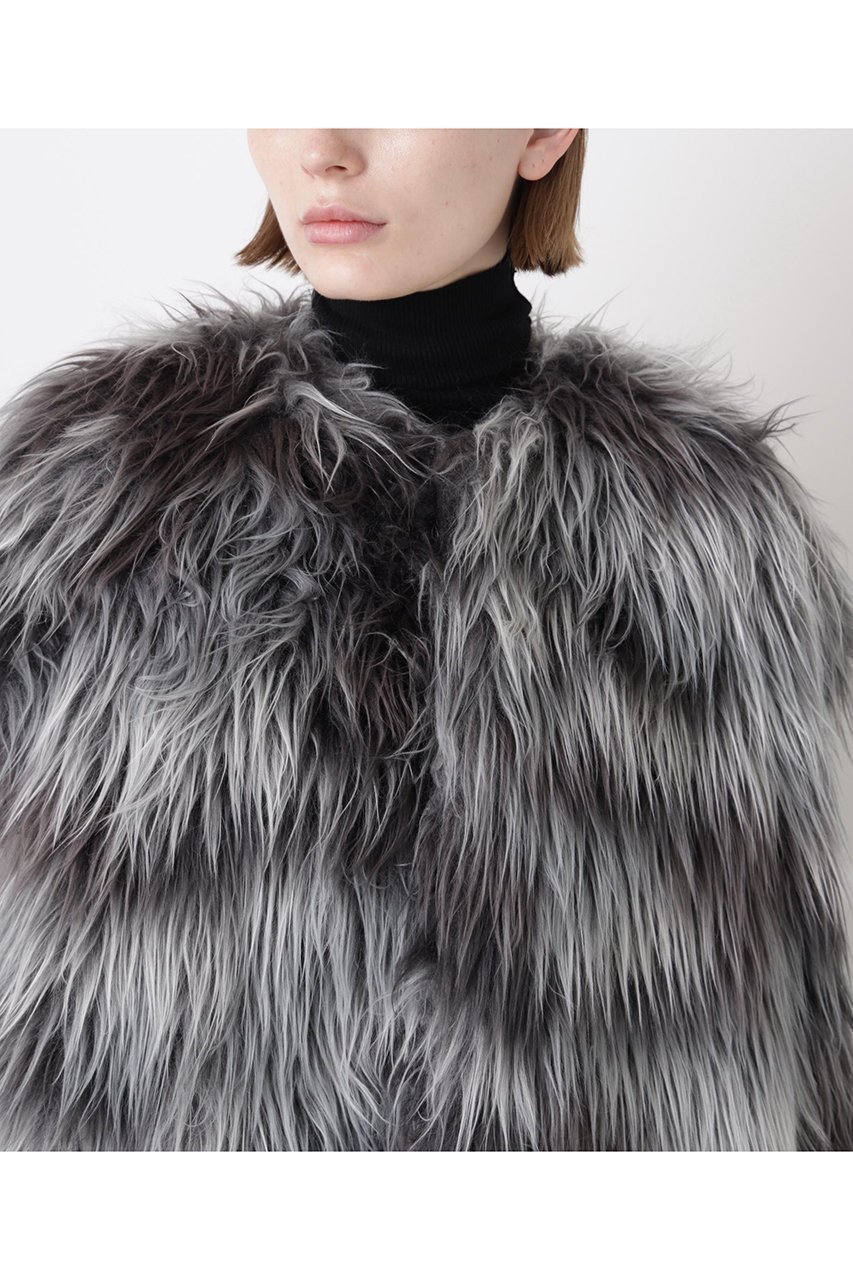 【ヒューエルミュージアム/hueLe Museum】の【STUMBLY】Gradation Dyed Fur Touch Gilet 人気、トレンドファッション・服の通販 founy(ファニー) 　ファッション　Fashion　レディースファッション　Fashion for Women　アウター　Coat / Outerwear Collection　レディースジャケット・軽アウター　Jackets　シンプル　Simple, Minimal　ジャカード／ジャガード　Jacquard, Woven Pattern　ジャケット　Jacket, Outerwear　フロント　Front, Front Design　ミックス　Mix, Mixed Style　リアル　Real, Realistic　エレガント 上品　Elegant　other-5|ID: prp329100004705624 ipo3291000000035564096