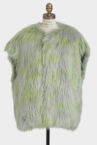 【ヒューエルミュージアム/hueLe Museum】の【STUMBLY】Gradation Dyed Fur Touch Gilet ライトグリーン|ID: prp329100004705624 ipo3291000000035888875