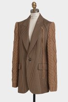 【ヒューエルミュージアム/hueLe Museum】の【STUMBLY】Cable Knit Sleeve Jacket ベージュ|ID:prp329100004705626