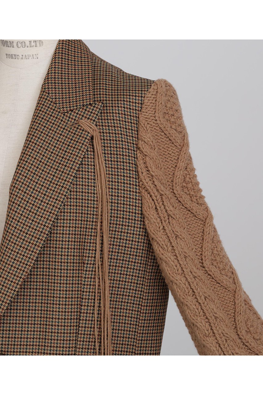 【ヒューエルミュージアム/hueLe Museum】の【STUMBLY】Cable Knit Sleeve Jacket 人気、トレンドファッション・服の通販 founy(ファニー) 　ファッション　Fashion　レディースファッション　Fashion for Women　アウター　Coat / Outerwear Collection　レディースジャケット・軽アウター　Jackets　クラシック　Classic, Timeless Style　ジャケット　Jacket, Outerwear　ドッキング　Docking, Mixed Material　新作・新入荷　New Arrivals / New In　other-5|ID: prp329100004705626 ipo3291000000033984002
