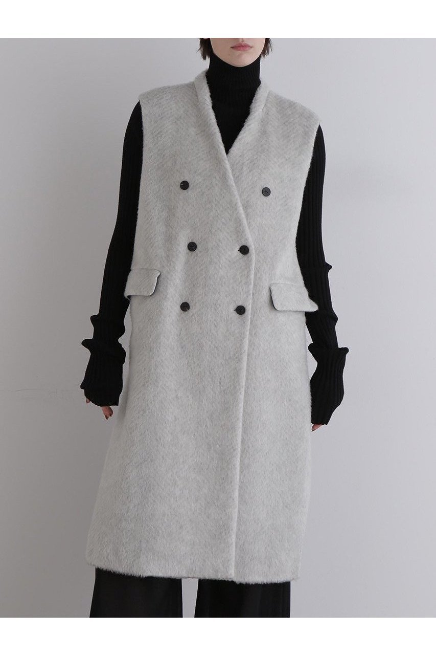 【ル フィル/LE PHIL】のヘリンボンシャギージレ 人気、トレンドファッション・服の通販 founy(ファニー) 　ファッション　Fashion　レディースファッション　Fashion for Women　アウター　Coat / Outerwear Collection　レディースジャケット・軽アウター　Jackets　インナー　Innerwear　カットソー　Cut and Sewn Top　軽量　Lightweight, Ultra Light　ジャケット　Jacket, Outerwear　スタンダード　Standard, Basic　タートルネック　Turtleneck, High Neck　ロング　Long, Long-Length　ワイド　Wide, Wide Fit　新作・新入荷　New Arrivals / New In　other-2|ID: prp329100004705629 ipo3291000000033984027