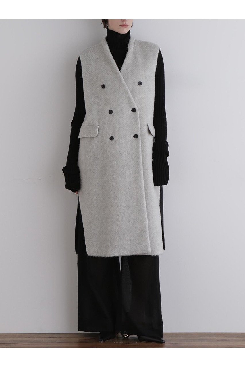 【ル フィル/LE PHIL】のヘリンボンシャギージレ 人気、トレンドファッション・服の通販 founy(ファニー) 　ファッション　Fashion　レディースファッション　Fashion for Women　アウター　Coat / Outerwear Collection　レディースジャケット・軽アウター　Jackets　インナー　Innerwear　カットソー　Cut and Sewn Top　軽量　Lightweight, Ultra Light　ジャケット　Jacket, Outerwear　スタンダード　Standard, Basic　タートルネック　Turtleneck, High Neck　ロング　Long, Long-Length　ワイド　Wide, Wide Fit　新作・新入荷　New Arrivals / New In　other-3|ID: prp329100004705629 ipo3291000000033984028