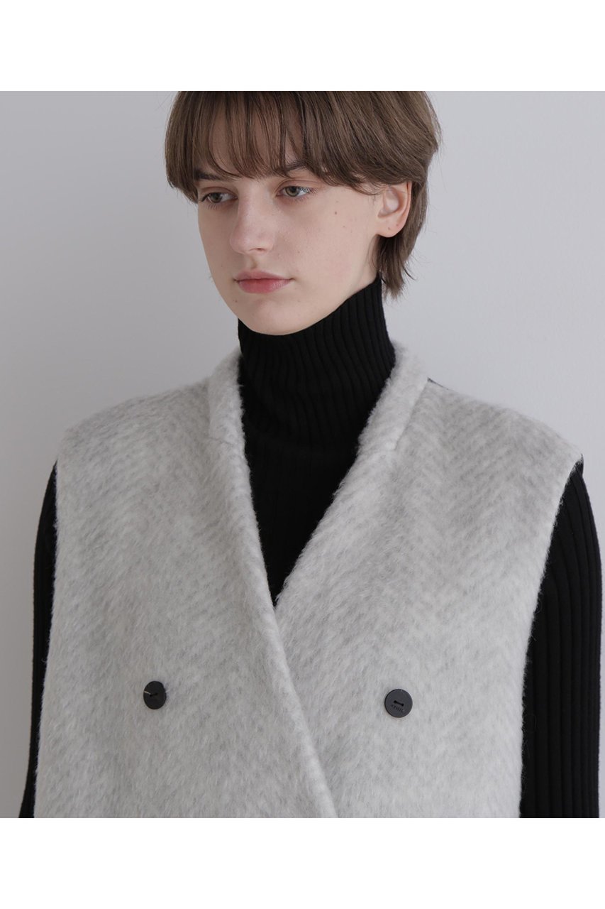 【ル フィル/LE PHIL】のヘリンボンシャギージレ 人気、トレンドファッション・服の通販 founy(ファニー) 　ファッション　Fashion　レディースファッション　Fashion for Women　アウター　Coat / Outerwear Collection　レディースジャケット・軽アウター　Jackets　インナー　Innerwear　カットソー　Cut and Sewn Top　軽量　Lightweight, Ultra Light　ジャケット　Jacket, Outerwear　スタンダード　Standard, Basic　タートルネック　Turtleneck, High Neck　ロング　Long, Long-Length　ワイド　Wide, Wide Fit　新作・新入荷　New Arrivals / New In　other-7|ID: prp329100004705629 ipo3291000000033984032