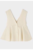 【ル フィル/LE PHIL】のピュアカシミアショートペプラムジレ ホワイト|ID:prp329100004705633