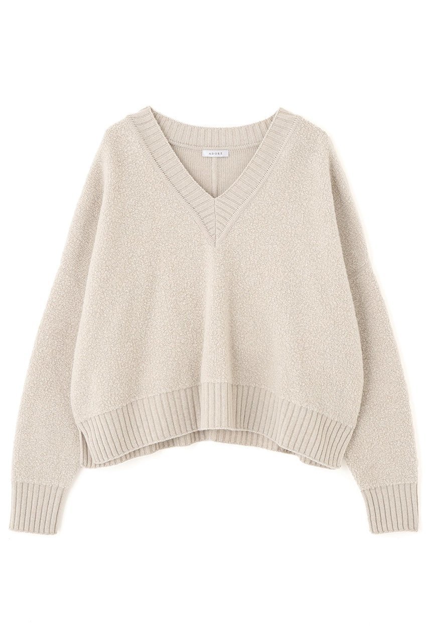【アドーア/ADORE】のパイルニットプルオーバー インテリア・キッズ・メンズ・レディースファッション・服の通販 founy(ファニー) 　ファッション　Fashion　レディースファッション　Fashion for Women　トップス・カットソー　Cut & Sew Tops　ニット　Knit Tops & Sweaters　カジュアルプルオーバー・ニットトップス　Pullovers & Knit Tops / Casual Pullovers　おすすめ　Recommended / Our Picks　セットアップ　Set-Up, Coordinated Outfit　リバーシブル　Reversible, Two-Sided　新作・新入荷　New Arrivals / New In　ベージュ|ID: prp329100004705635 ipo3291000000033984083