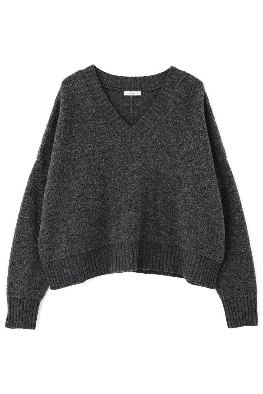 【アドーア/ADORE】のパイルニットプルオーバー インテリア・キッズ・メンズ・レディースファッション・服の通販 founy(ファニー) 　ファッション　Fashion　レディースファッション　Fashion for Women　トップス・カットソー　Cut & Sew Tops　ニット　Knit Tops & Sweaters　カジュアルプルオーバー・ニットトップス　Pullovers & Knit Tops / Casual Pullovers　おすすめ　Recommended / Our Picks　セットアップ　Set-Up, Coordinated Outfit　リバーシブル　Reversible, Two-Sided　グレー|ID: prp329100004705635 ipo3291000000035452656