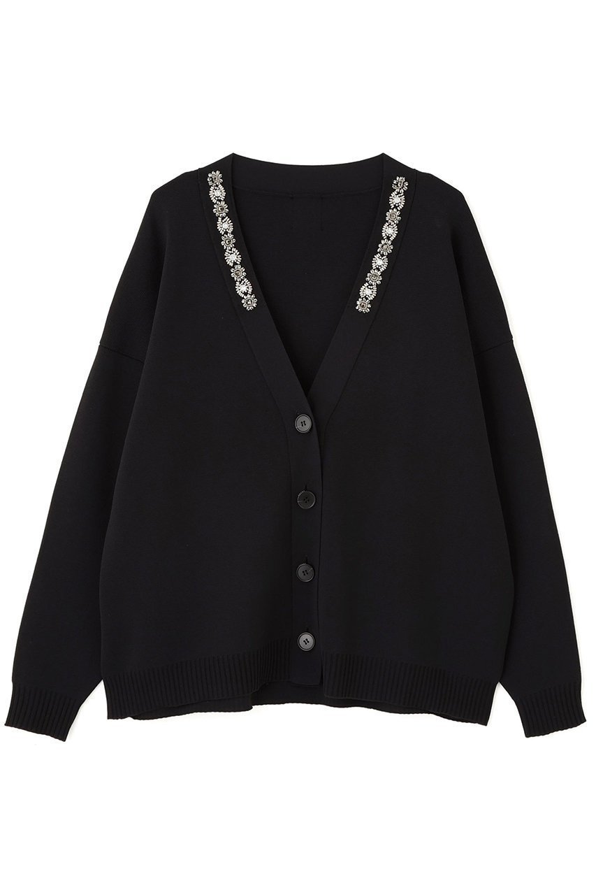 【アドーア/ADORE】のビジューカーディガン 人気、トレンドファッション・服の通販 founy(ファニー) 　ファッション　Fashion　レディースファッション　Fashion for Women　トップス・カットソー　Cut & Sew Tops　ニット　Knit Tops & Sweaters　カーディガン・羽織り　Layered Style Cardigans　カジュアルプルオーバー・ニットトップス　Pullovers & Knit Tops / Casual Pullovers　カーディガン　Cardigan, Knitwear　ストレッチ　Stretch, Stretchy Fabric　ビジュー　Bijou, Jewel-like Accent　ラグジュアリー　Luxury, Elegant　リボン　Ribbon, Bow　新作・新入荷　New Arrivals / New In　 other-1|ID: prp329100004705636 ipo3291000000033984085