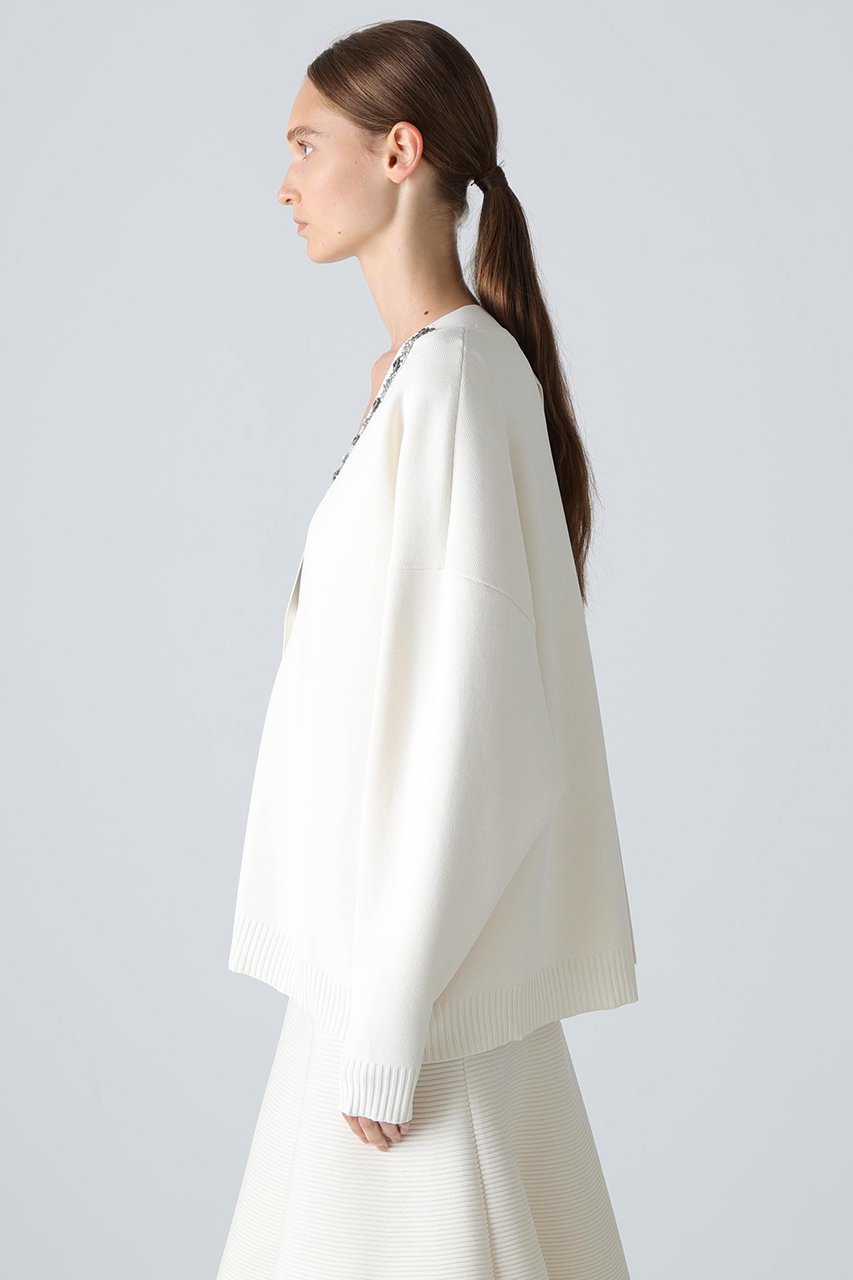 【アドーア/ADORE】のビジューカーディガン 人気、トレンドファッション・服の通販 founy(ファニー) 　ファッション　Fashion　レディースファッション　Fashion for Women　トップス・カットソー　Cut & Sew Tops　ニット　Knit Tops & Sweaters　カーディガン・羽織り　Layered Style Cardigans　カジュアルプルオーバー・ニットトップス　Pullovers & Knit Tops / Casual Pullovers　カーディガン　Cardigan, Knitwear　ストレッチ　Stretch, Stretchy Fabric　ビジュー　Bijou, Jewel-like Accent　ラグジュアリー　Luxury, Elegant　リボン　Ribbon, Bow　other-4|ID: prp329100004705636 ipo3291000000034377070