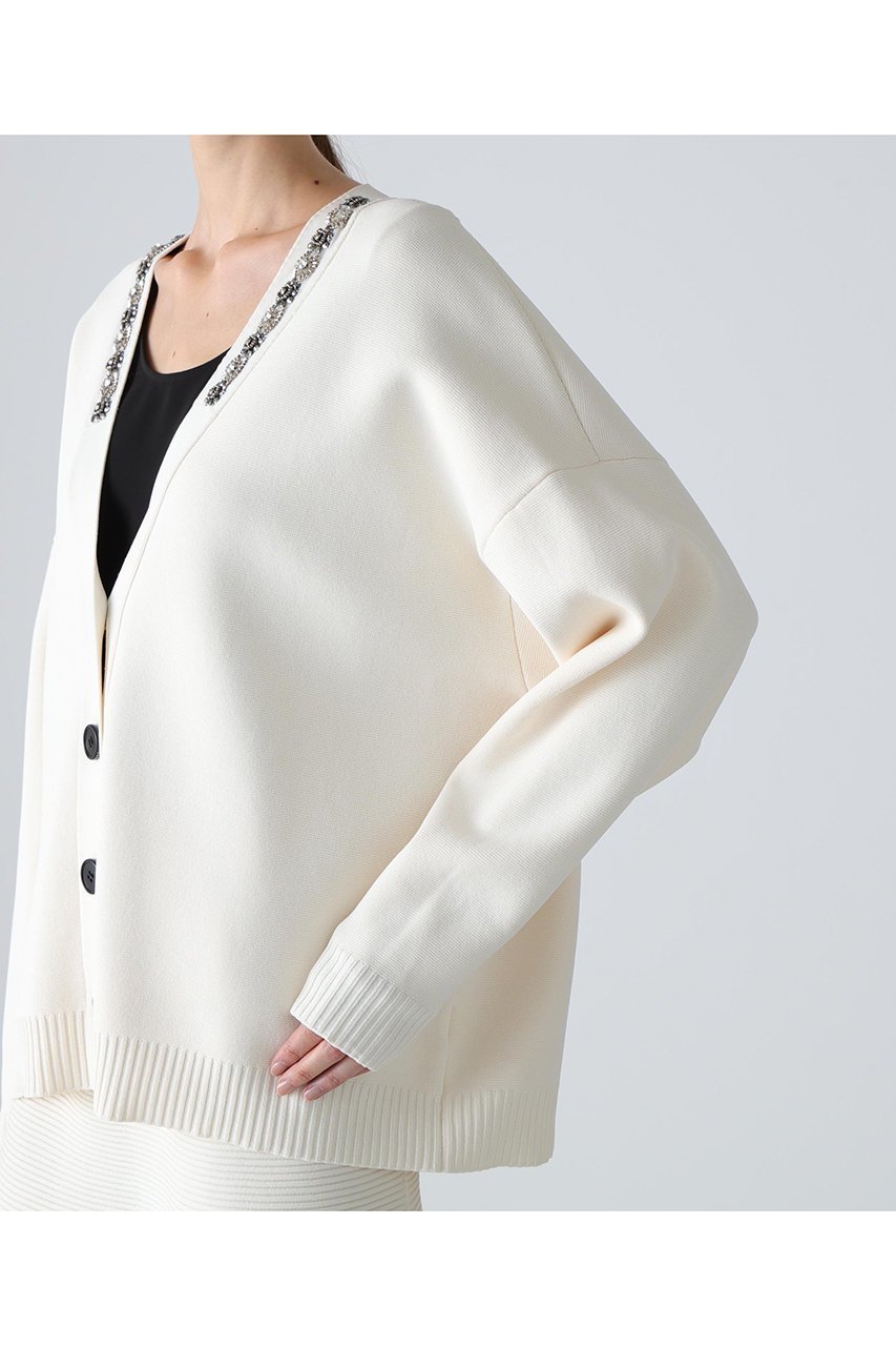 【アドーア/ADORE】のビジューカーディガン 人気、トレンドファッション・服の通販 founy(ファニー) 　ファッション　Fashion　レディースファッション　Fashion for Women　トップス・カットソー　Cut & Sew Tops　ニット　Knit Tops & Sweaters　カーディガン・羽織り　Layered Style Cardigans　カジュアルプルオーバー・ニットトップス　Pullovers & Knit Tops / Casual Pullovers　カーディガン　Cardigan, Knitwear　ストレッチ　Stretch, Stretchy Fabric　ビジュー　Bijou, Jewel-like Accent　ラグジュアリー　Luxury, Elegant　リボン　Ribbon, Bow　other-7|ID: prp329100004705636 ipo3291000000036104666
