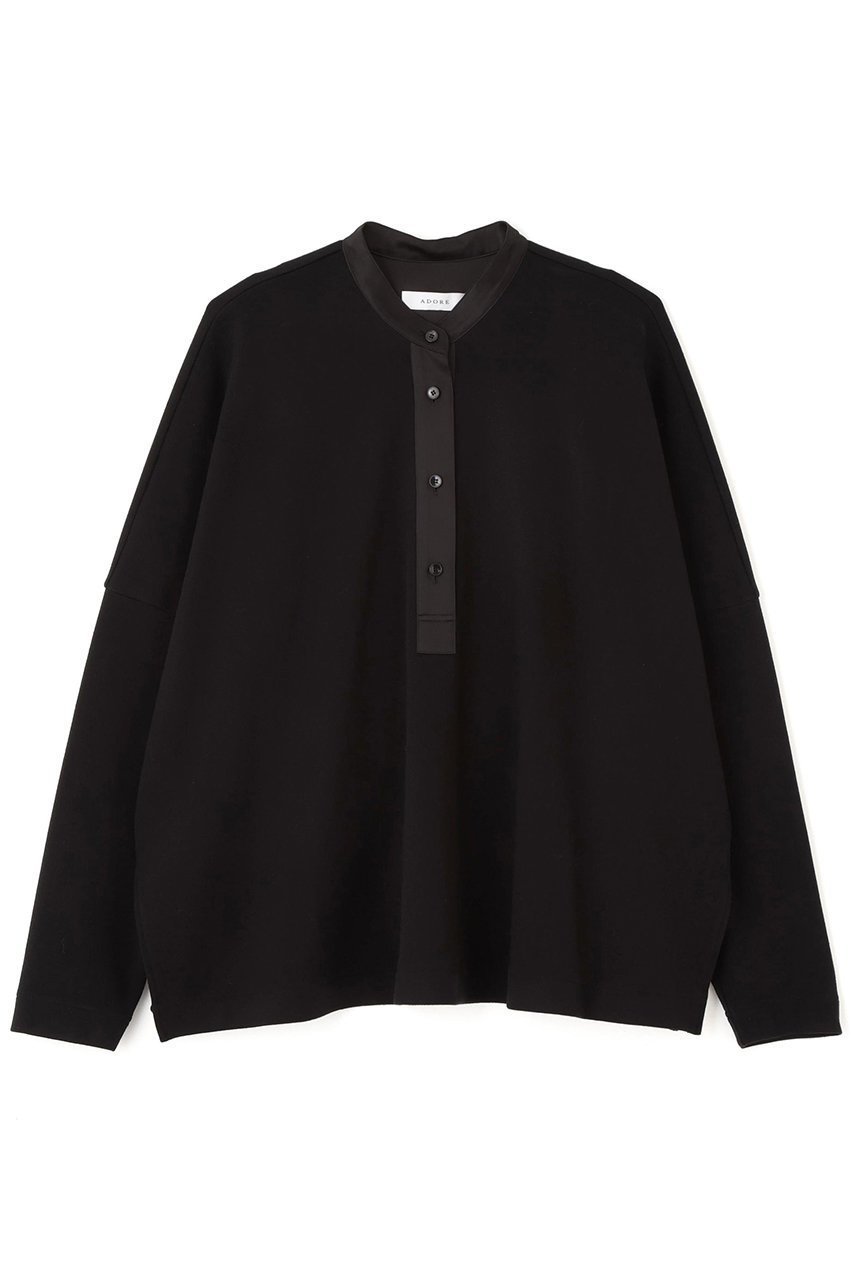 【アドーア/ADORE】のストレッチポンチプルオーバー 人気、トレンドファッション・服の通販 founy(ファニー) 　ファッション　Fashion　レディースファッション　Fashion for Women　トップス・カットソー　Cut & Sew Tops　シャツ・ブラウス・オフィスカジュアル　Elegant Blouses & Button-Ups　ロングTシャツ・Tシャツ　Longline T-Shirts & Tees　カジュアルプルオーバー・ニットトップス　Pullovers & Knit Tops / Casual Pullovers　カットソー・ベーシックTシャツ　Cut-and-Sewn Tops / Stretch Tees & Basics　おすすめ　Recommended / Our Picks　エレガント 上品　Elegant　コンビ　Combo, Combination Style　サテン　Satin, Glossy Fabric　スリーブ　Sleeve, Long Sleeve / Short Sleeve　セットアップ　Set-Up, Coordinated Outfit　ロング　Long, Long-Length　新作・新入荷　New Arrivals / New In　 other-1|ID: prp329100004705637 ipo3291000000033984099