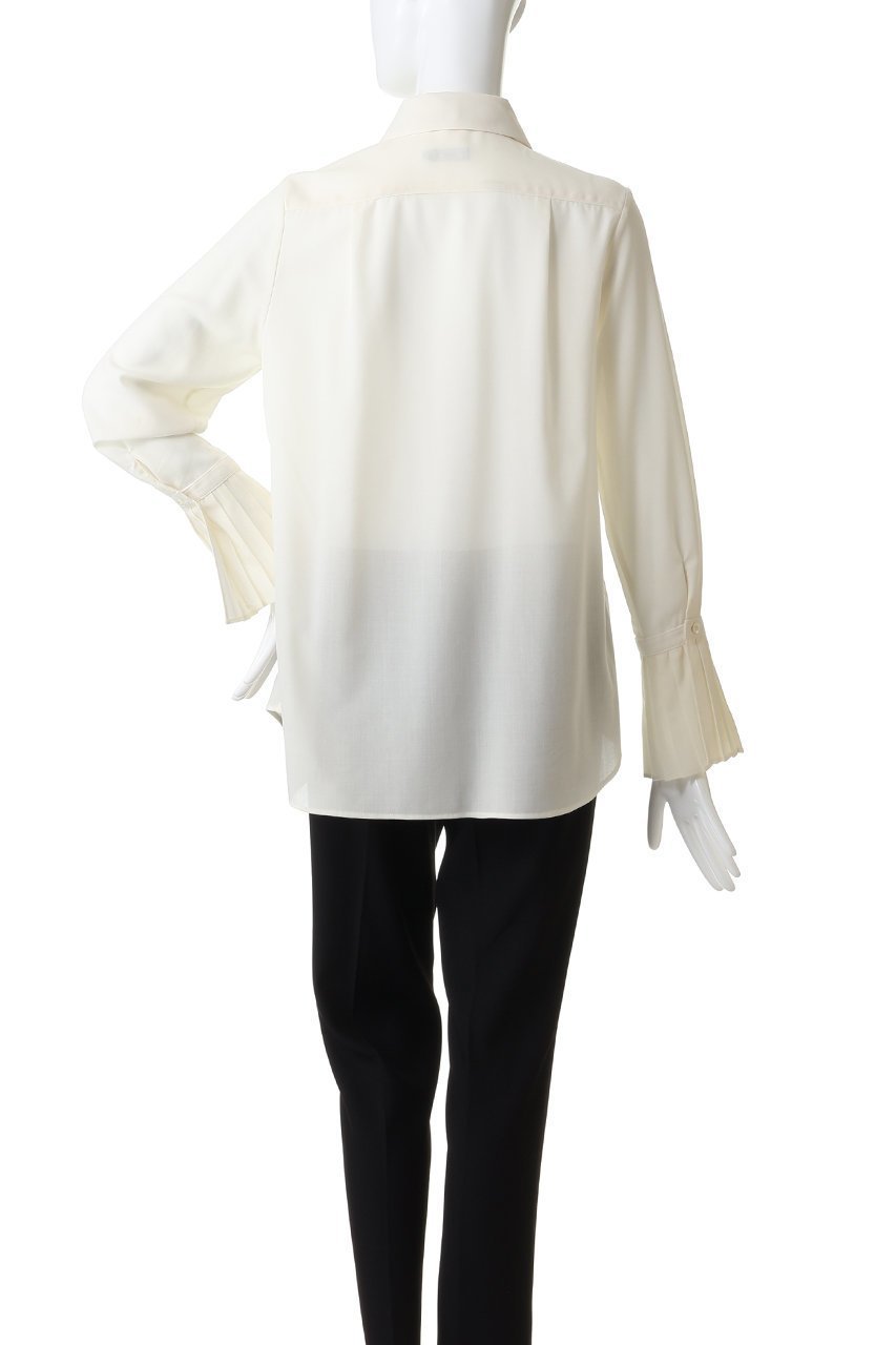 【エムフィル/M Fil】のウールビエラ プリーツスリーブブラウス 人気、トレンドファッション・服の通販 founy(ファニー) 　ファッション　Fashion　レディースファッション　Fashion for Women　トップス・カットソー　Cut & Sew Tops　シャツ・ブラウス・オフィスカジュアル　Elegant Blouses & Button-Ups　インナー　Innerwear　カーディガン　Cardigan, Knitwear　シンプル　Simple, Minimal　ジャケット　Jacket, Outerwear　スリーブ　Sleeve, Long Sleeve / Short Sleeve　プリーツ　Pleats, Pleated　リボン　Ribbon, Bow　ロング　Long, Long-Length　エレガント 上品　Elegant　冬　Winter / This Winter　新作・新入荷　New Arrivals / New In　other-4|ID: prp329100004705639 ipo3291000000033984121