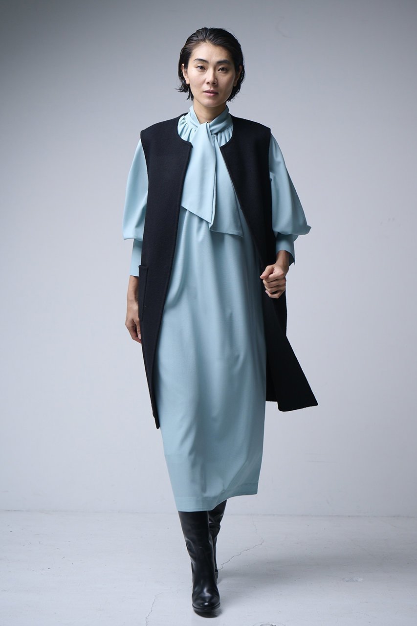 【エムフィル/M Fil】のウールビエラ ショートボウタイロングワンピース 人気、トレンドファッション・服の通販 founy(ファニー) 　ファッション　Fashion　レディースファッション　Fashion for Women　ワンピース　Dresses　チュニック　Tunic Tops & Dresses　クラシック　Classic, Timeless Style　チュニック　Tunic, Long Top　ロング　Long, Long-Length　人気　Popular, Best Seller　冬　Winter / This Winter　other-6|ID: prp329100004705640 ipo3291000000034057399