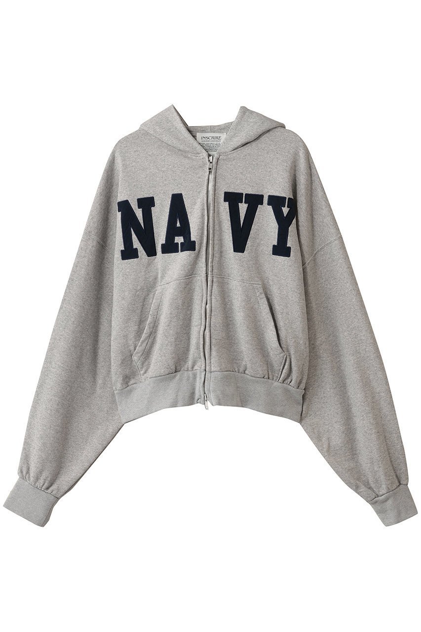 【アンスクリア/INSCRIRE】のNAVY ジップ フーディー 人気、トレンドファッション・服の通販 founy(ファニー) 　ファッション　Fashion　レディースファッション　Fashion for Women　トップス・カットソー　Cut & Sew Tops　シャツ・ブラウス・オフィスカジュアル　Elegant Blouses & Button-Ups　レディースパーカー・カジュアルフーディー　Casual Hoodies & Sweatshirts　ロングTシャツ・Tシャツ　Longline T-Shirts & Tees　スウェット・クルーネックトップス　Sweatshirts & Crewnecks / Relaxed Fit Sweat Tops　カットソー・ベーシックTシャツ　Cut-and-Sewn Tops / Stretch Tees & Basics　コンビ　Combo, Combination Style　ショート　Short, Short Length　ジップ　Zip, Zipper　トレンド　Trend, Trending Now　フロント　Front, Front Design　定番　Standard, Basic Item　 other-1|ID: prp329100004705643 ipo3291000000035452697