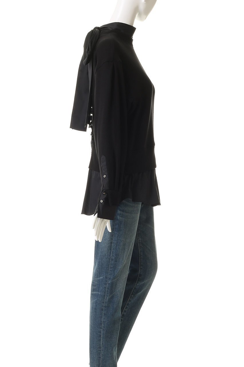 【ミュベール/MUVEIL】のボータイ裏毛プルオーバー 人気、トレンドファッション・服の通販 founy(ファニー) 　ファッション　Fashion　レディースファッション　Fashion for Women　トップス・カットソー　Cut & Sew Tops　シャツ・ブラウス・オフィスカジュアル　Elegant Blouses & Button-Ups　レディースパーカー・カジュアルフーディー　Casual Hoodies & Sweatshirts　ロングTシャツ・Tシャツ　Longline T-Shirts & Tees　カジュアルプルオーバー・ニットトップス　Pullovers & Knit Tops / Casual Pullovers　スウェット・クルーネックトップス　Sweatshirts & Crewnecks / Relaxed Fit Sweat Tops　カットソー・ベーシックTシャツ　Cut-and-Sewn Tops / Stretch Tees & Basics　サテン　Satin, Glossy Fabric　ドッキング　Docking, Mixed Material　フェミニン　Feminine, Girly　新作・新入荷　New Arrivals / New In　other-3|ID: prp329100004705655 ipo3291000000033984240