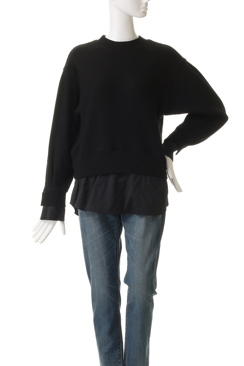【ミュベール/MUVEIL】のボータイ裏毛プルオーバー 人気、トレンドファッション・服の通販 founy(ファニー) 　ファッション　Fashion　レディースファッション　Fashion for Women　トップス・カットソー　Cut & Sew Tops　シャツ・ブラウス・オフィスカジュアル　Elegant Blouses & Button-Ups　レディースパーカー・カジュアルフーディー　Casual Hoodies & Sweatshirts　ロングTシャツ・Tシャツ　Longline T-Shirts & Tees　カジュアルプルオーバー・ニットトップス　Pullovers & Knit Tops / Casual Pullovers　スウェット・クルーネックトップス　Sweatshirts & Crewnecks / Relaxed Fit Sweat Tops　カットソー・ベーシックTシャツ　Cut-and-Sewn Tops / Stretch Tees & Basics　サテン　Satin, Glossy Fabric　ドッキング　Docking, Mixed Material　フェミニン　Feminine, Girly　新作・新入荷　New Arrivals / New In　other-7|ID: prp329100004705655 ipo3291000000033984244