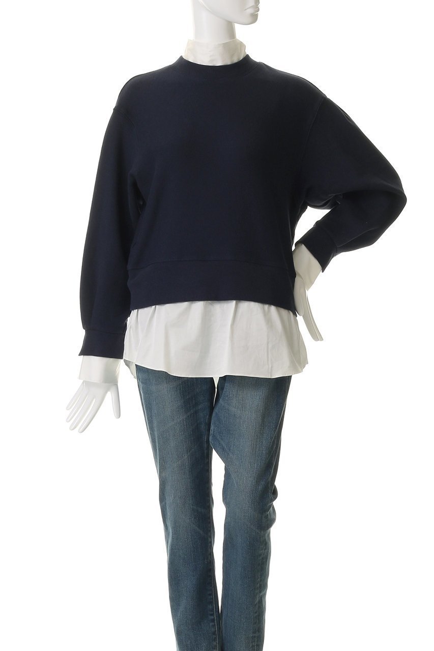 【ミュベール/MUVEIL】のボータイ裏毛プルオーバー 人気、トレンドファッション・服の通販 founy(ファニー) 　ファッション　Fashion　レディースファッション　Fashion for Women　トップス・カットソー　Cut & Sew Tops　シャツ・ブラウス・オフィスカジュアル　Elegant Blouses & Button-Ups　レディースパーカー・カジュアルフーディー　Casual Hoodies & Sweatshirts　ロングTシャツ・Tシャツ　Longline T-Shirts & Tees　カジュアルプルオーバー・ニットトップス　Pullovers & Knit Tops / Casual Pullovers　スウェット・クルーネックトップス　Sweatshirts & Crewnecks / Relaxed Fit Sweat Tops　カットソー・ベーシックTシャツ　Cut-and-Sewn Tops / Stretch Tees & Basics　サテン　Satin, Glossy Fabric　ドッキング　Docking, Mixed Material　フェミニン　Feminine, Girly　other-2|ID: prp329100004705655 ipo3291000000035665572