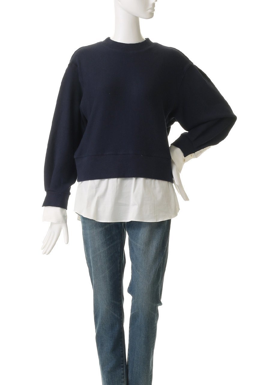 【ミュベール/MUVEIL】のボータイ裏毛プルオーバー 人気、トレンドファッション・服の通販 founy(ファニー) 　ファッション　Fashion　レディースファッション　Fashion for Women　トップス・カットソー　Cut & Sew Tops　シャツ・ブラウス・オフィスカジュアル　Elegant Blouses & Button-Ups　レディースパーカー・カジュアルフーディー　Casual Hoodies & Sweatshirts　ロングTシャツ・Tシャツ　Longline T-Shirts & Tees　カジュアルプルオーバー・ニットトップス　Pullovers & Knit Tops / Casual Pullovers　スウェット・クルーネックトップス　Sweatshirts & Crewnecks / Relaxed Fit Sweat Tops　カットソー・ベーシックTシャツ　Cut-and-Sewn Tops / Stretch Tees & Basics　サテン　Satin, Glossy Fabric　ドッキング　Docking, Mixed Material　フェミニン　Feminine, Girly　other-7|ID: prp329100004705655 ipo3291000000035665585