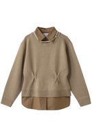 【ミュベール/MUVEIL】のパールネックレス付きシャツニットプルオーバー 人気、トレンドファッション・服の通販 founy(ファニー) ファッション Fashion レディースファッション Fashion for Women トップス・カットソー Cut & Sew Tops ニット Knit Tops & Sweaters シャツ・ブラウス・オフィスカジュアル Elegant Blouses & Button-Ups カジュアルプルオーバー・ニットトップス Pullovers & Knit Tops / Casual Pullovers ジュエリー Jewelry ネックレス Necklaces & Pendants カーディガン Cardigan, Knitwear ネックレス Necklace, Pendant Necklace パール Pearl, Pearl Accent フェミニン Feminine, Girly プレート Plate, Dish 新作・新入荷 New Arrivals / New In |ID:prp329100004705656