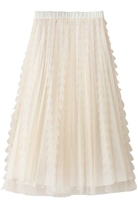 【ミュベール/MUVEIL】 ハートフリンジスカート人気、トレンドファッション・服の通販 founy(ファニー) ファッション Fashion レディースファッション Fashion for Women スカート Skirts ロングスカート Long Skirts / Maxi & Midi Skirts オーガンジー Organza Fabric チュール Tulip, Tulip Motif フラット Flat, Flat Shoes プリーツ Pleats, Pleated モチーフ Motif, Design Theme ロング Long, Long-Length エレガント 上品 Elegant 新作・新入荷 New Arrivals / New In |ID:prp329100004705657