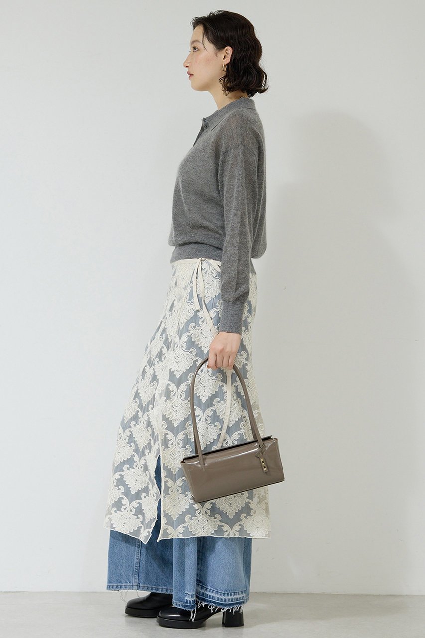 【ガリャルダガランテ/GALLARDAGALANTE】のモールレースラップスカート 人気、トレンドファッション・服の通販 founy(ファニー) 　ファッション　Fashion　レディースファッション　Fashion for Women　スカート　Skirts　ロングスカート　Long Skirts / Maxi & Midi Skirts　おすすめ　Recommended / Our Picks　シンプル　Simple, Minimal　デニム　Denim, Jeans Material　レース　Lace, Lace Fabric　ロング　Long, Long-Length　エレガント 上品　Elegant　other-3|ID: prp329100004705659 ipo3291000000035564189