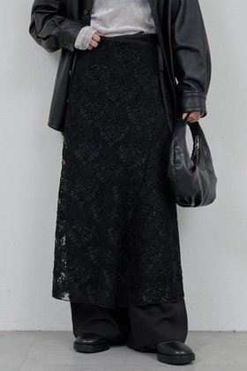 【ガリャルダガランテ/GALLARDAGALANTE】 モールレースラップスカート人気、トレンドファッション・服の通販 founy(ファニー) ファッション Fashion レディースファッション Fashion for Women スカート Skirts ロングスカート Long Skirts / Maxi & Midi Skirts おすすめ Recommended / Our Picks シンプル Simple, Minimal デニム Denim, Jeans Material レース Lace, Lace Fabric ロング Long, Long-Length エレガント 上品 Elegant |ID:prp329100004705659