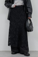 【ガリャルダガランテ/GALLARDAGALANTE】のモールレースラップスカート 人気、トレンドファッション・服の通販 founy(ファニー) ファッション Fashion レディースファッション Fashion for Women スカート Skirts ロングスカート Long Skirts / Maxi & Midi Skirts おすすめ Recommended / Our Picks シンプル Simple, Minimal デニム Denim, Jeans Material レース Lace, Lace Fabric ロング Long, Long-Length エレガント 上品 Elegant |ID:prp329100004705659