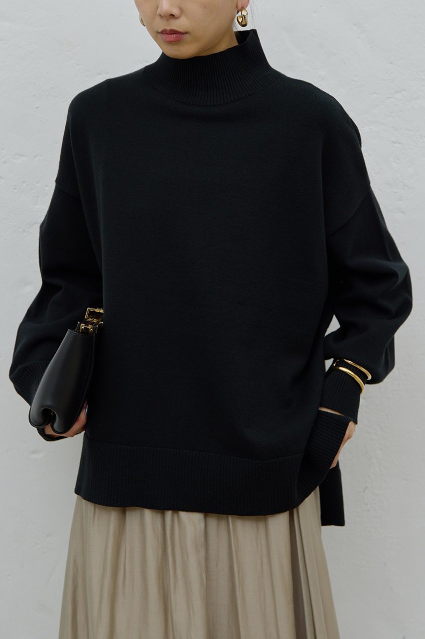 【ガリャルダガランテ/GALLARDAGALANTE】のオーバータートル インテリア・キッズ・メンズ・レディースファッション・服の通販 founy(ファニー) ファッション Fashion レディースファッション Fashion for Women トップス・カットソー Cut & Sew Tops ニット Knit Tops & Sweaters カジュアルプルオーバー・ニットトップス Pullovers & Knit Tops / Casual Pullovers おすすめ Recommended / Our Picks なめらか Smooth, Silky Texture タートル Turtleneck, Turtle Collar ブラック|ID: prp329100004705662 ipo3291000000034397894