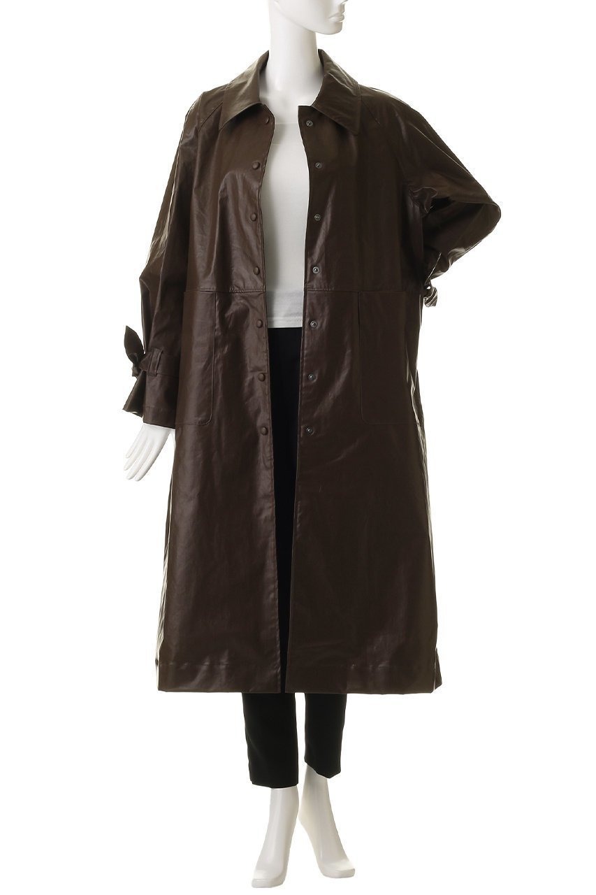 【ウーア/Uhr】のコーティングロングコート 人気、トレンドファッション・服の通販 founy(ファニー) 　ファッション　Fashion　レディースファッション　Fashion for Women　アウター　Coat / Outerwear Collection　コート・ロングコート・ピーコート　Long Coats, Peacoats & More　コーティング　Coating, Coated Finish　シンプル　Simple, Minimal　ロング　Long, Long-Length　other-7|ID: prp329100004705675 ipo3291000000035564244