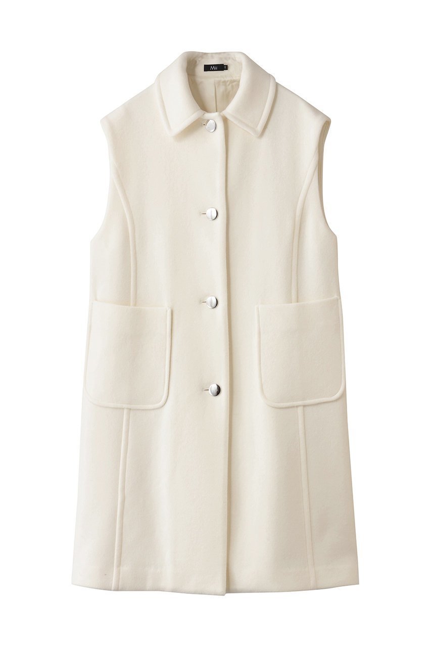 【エムフィル/M Fil】のダブルビーバー パネルラインジレ インテリア・キッズ・メンズ・レディースファッション・服の通販 founy(ファニー) 　ファッション　Fashion　レディースファッション　Fashion for Women　アウター　Coat / Outerwear Collection　レディースジャケット・軽アウター　Jackets　コンパクト　Compact, Small Size　ジャケット　Jacket, Outerwear　ダブル　Double, Double-Breasted　バランス　Balance, Style Balance　ベスト　Vest, Waistcoat　メタル　Metal, Metal Parts　オフホワイト|ID: prp329100004705676 ipo3291000000035665669