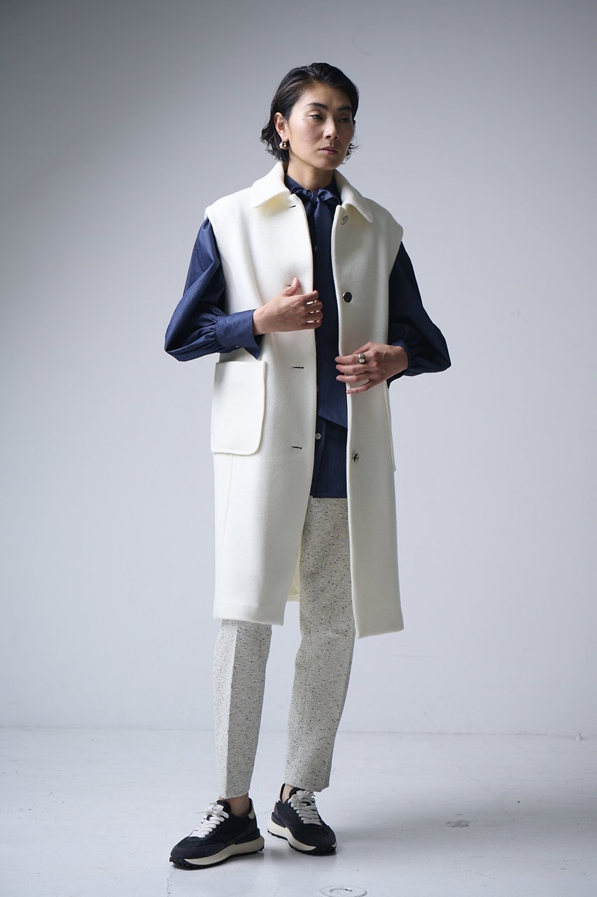 【エムフィル/M Fil】のダブルビーバー パネルラインジレ 人気、トレンドファッション・服の通販 founy(ファニー) 　ファッション　Fashion　レディースファッション　Fashion for Women　アウター　Coat / Outerwear Collection　レディースジャケット・軽アウター　Jackets　コンパクト　Compact, Small Size　ジャケット　Jacket, Outerwear　ダブル　Double, Double-Breasted　バランス　Balance, Style Balance　ベスト　Vest, Waistcoat　メタル　Metal, Metal Parts　other-8|ID: prp329100004705676 ipo3291000000035665682