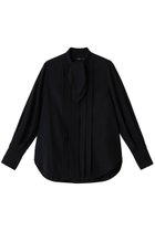 【エムフィル/M Fil】のポリエステル ウール ビエラ フロントタックボウタイブラウス ネイビー|ID: prp329100004705679 ipo3291000000036085764