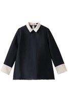 【エムフィル/M Fil】のシルキーWクロス バイカラーブラウス 人気、トレンドファッション・服の通販 founy(ファニー) ファッション Fashion レディースファッション Fashion for Women トップス・カットソー Cut & Sew Tops シャツ・ブラウス・オフィスカジュアル Elegant Blouses & Button-Ups クラシカル Classical, Vintage-Inspired スリーブ Sleeve, Long Sleeve / Short Sleeve マニッシュ Mannish, Boyish ロング Long, Long-Length 人気 Popular, Best Seller 新作・新入荷 New Arrivals / New In |ID:prp329100004705681